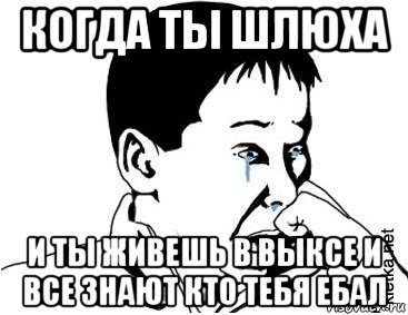 когда ты шлюха и ты живешь в выксе и все знают кто тебя ебал, Мем сашок