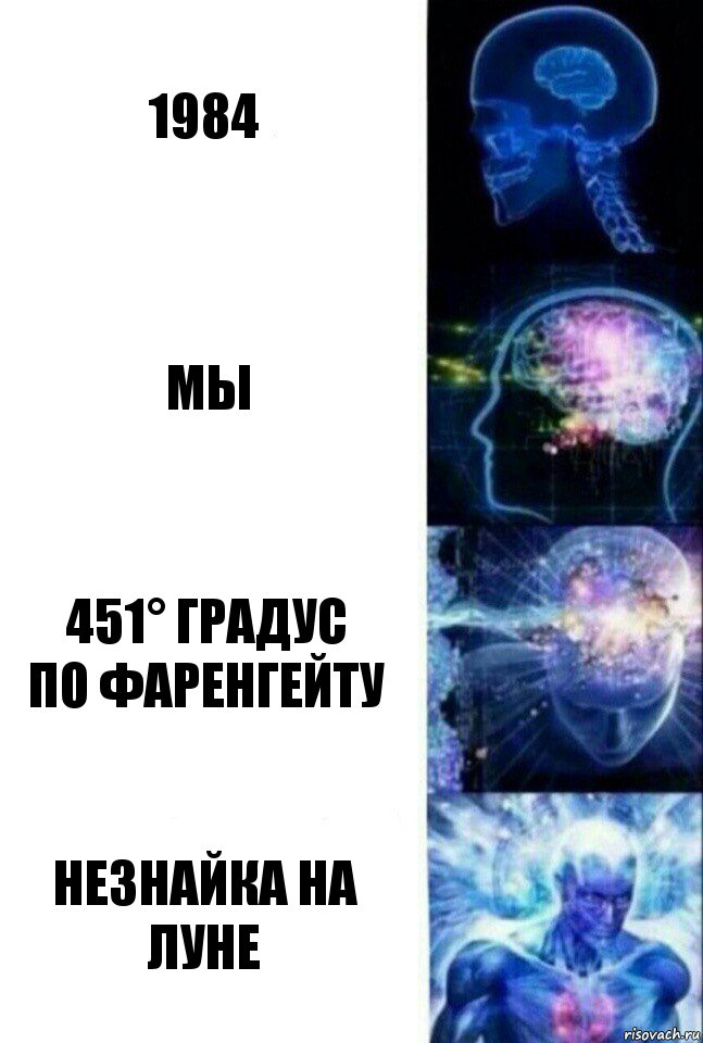 1984 Мы 451° градус по Фаренгейту Незнайка на Луне, Комикс  Сверхразум