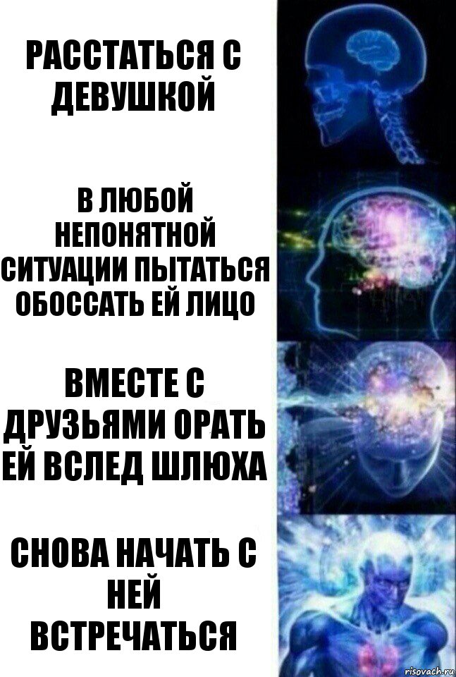 расстаться с девушкой в любой непонятной ситуации пытаться обоссать ей лицо вместе с друзьями орать ей вслед шлюха снова начать с ней встречаться, Комикс  Сверхразум