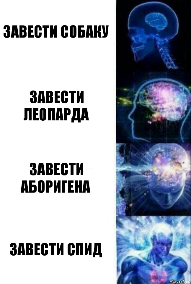 Завести собаку Завести леопарда Завести аборигена Завести СПИД, Комикс  Сверхразум