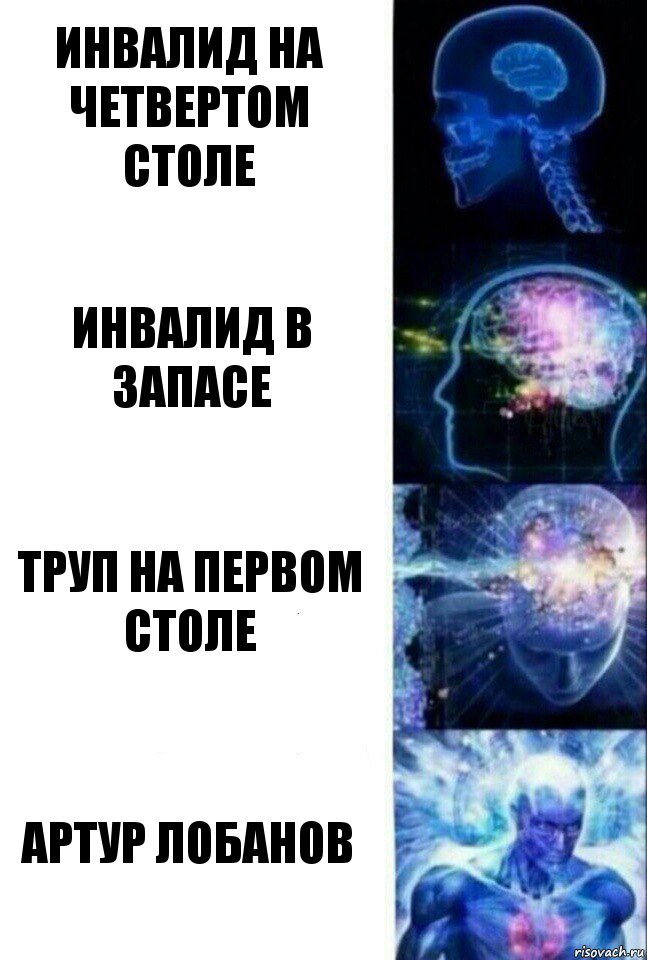 Инвалид на четвертом столе Инвалид в запасе Труп на первом столе Артур Лобанов, Комикс  Сверхразум