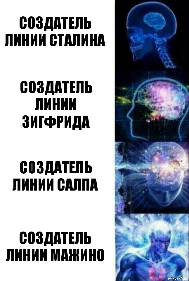 Создатель линии Сталина Создатель линии Зигфрида Создатель линии Салпа Создатель линии Мажино, Комикс  Сверхразум