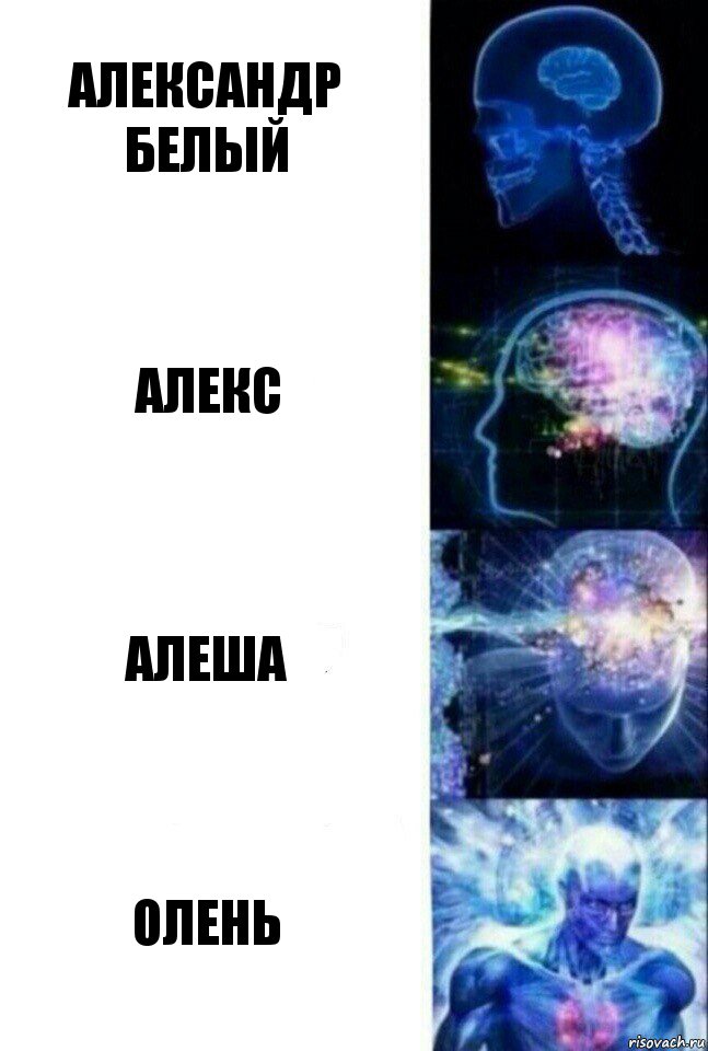 Александр Белый Алекс Алеша Олень, Комикс  Сверхразум