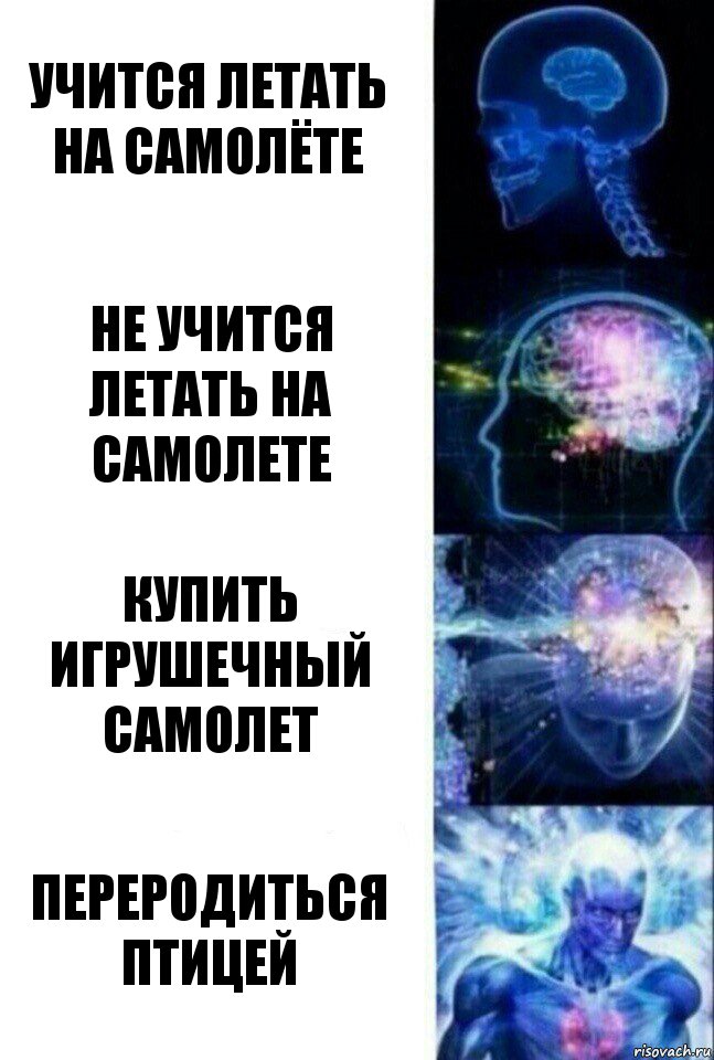 Учится летать на самолёте Не учится летать на самолете Купить игрушечный самолет Переродиться птицей, Комикс  Сверхразум