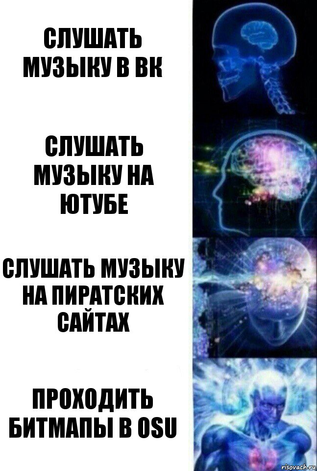 слушать музыку в вк слушать музыку на ютубе слушать музыку на пиратских сайтах проходить битмапы в osu, Комикс  Сверхразум