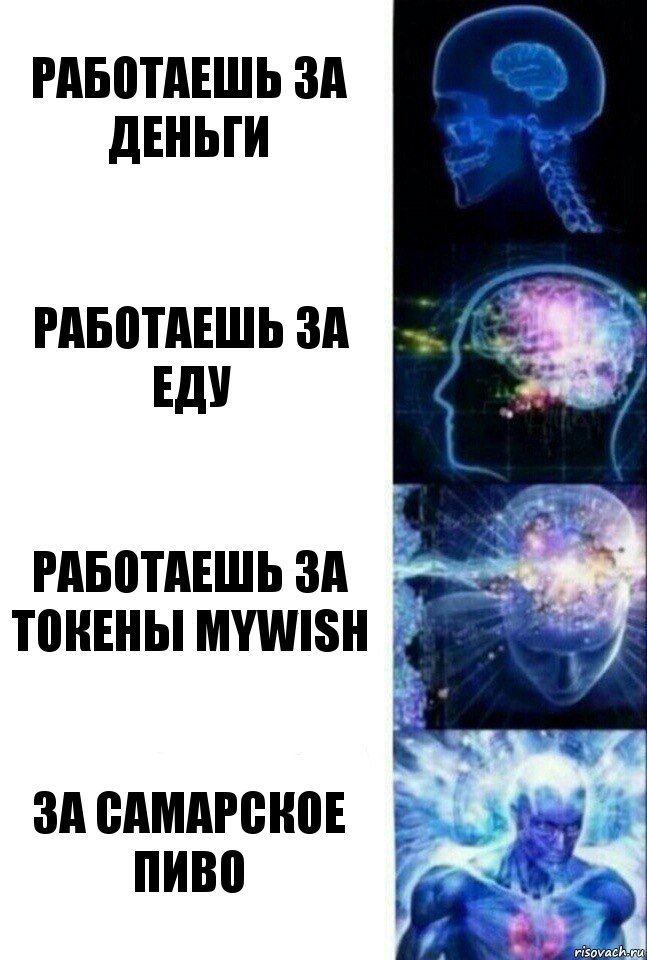 работаешь за деньги работаешь за еду работаешь за токены mywish за самарское пиво, Комикс  Сверхразум