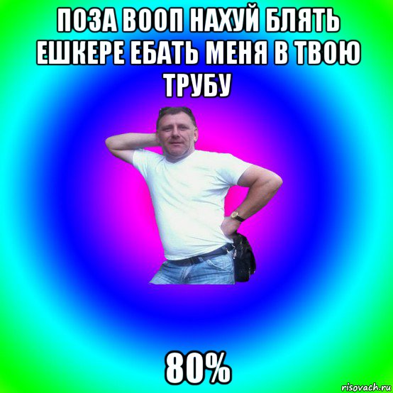 поза вооп нахуй блять ешкере ебать меня в твою трубу 80%, Мем Типичный Батя