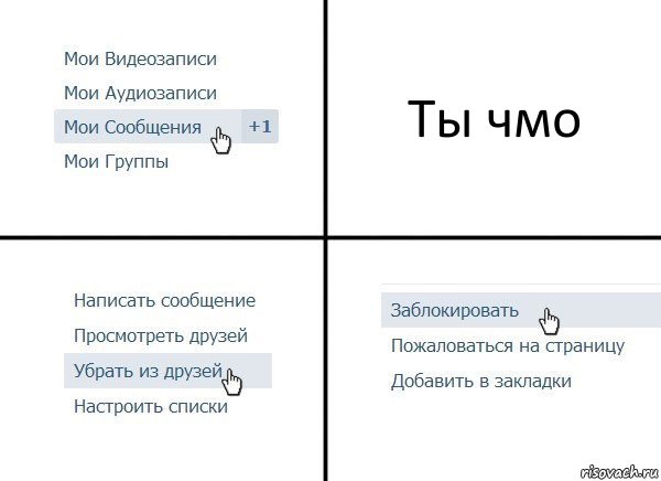 Ты чмо, Комикс  Удалить из друзей