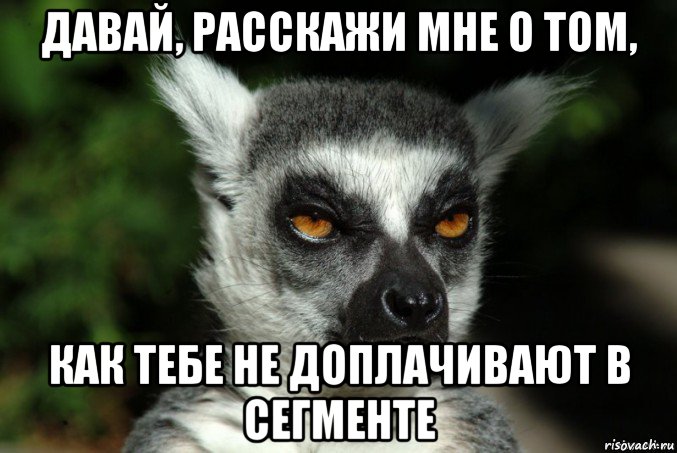 давай, расскажи мне о том, как тебе не доплачивают в сегменте, Мем   Я збагоен