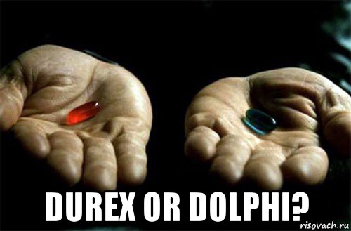  durex or dolphi?, Мем выбери таблетку