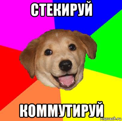 стекируй коммутируй, Мем Advice Dog