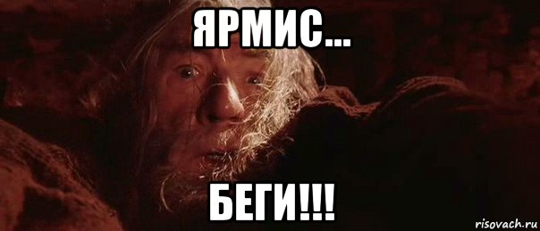 ярмис... беги!!!, Мем бегите глупцы