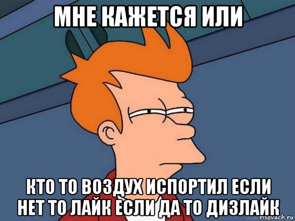 мне кажется или кто то воздух испортил если нет то лайк если да то дизлайк, Мем  Фрай (мне кажется или)