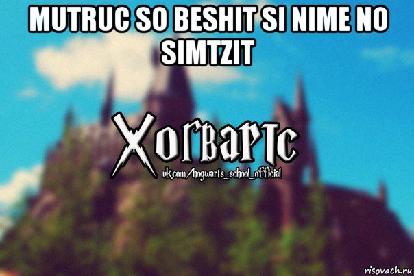 mutruc so beshit si nime no simtzit , Мем Хогвартс