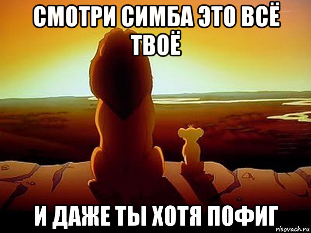 смотри симба это всё твоё и даже ты хотя пофиг