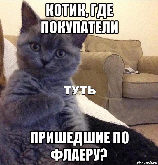 котик, где покупатели пришедшие по флаеру?