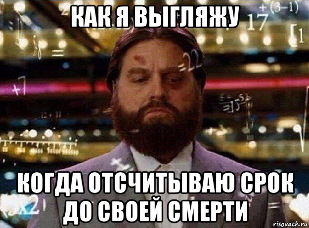 как я выгляжу когда отсчитываю срок до своей смерти, Мем Мальчишник в вегасе