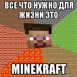 все что нужно для жизни это minekraft, Мем Миникрафтер