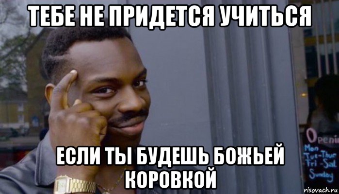 тебе не придется учиться если ты будешь божьей коровкой, Мем Не делай не будет