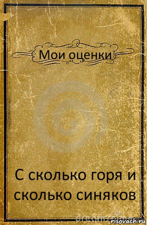 Мои оценки С сколько горя и сколько синяков, Комикс обложка книги