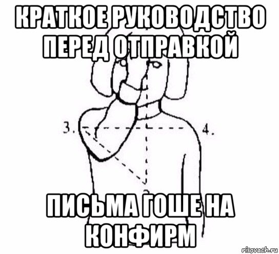 краткое руководство перед отправкой письма гоше на конфирм, Мем  Перекреститься