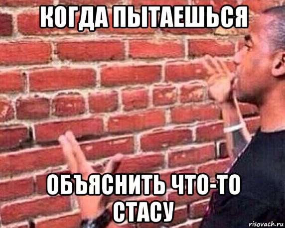 когда пытаешься объяснить что-то стасу