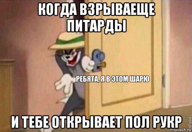 когда взрываеще питарды и тебе открывает пол рукр, Мем    Ребята я в этом шарю