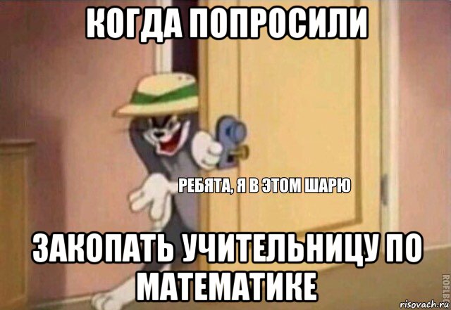 когда попросили закопать учительницу по математике, Мем    Ребята я в этом шарю