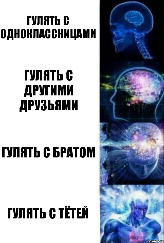 гулять с одноклассницами гулять с другими друзьями гулять с братом гулять с ТЁТЕЙ, Комикс  Сверхразум