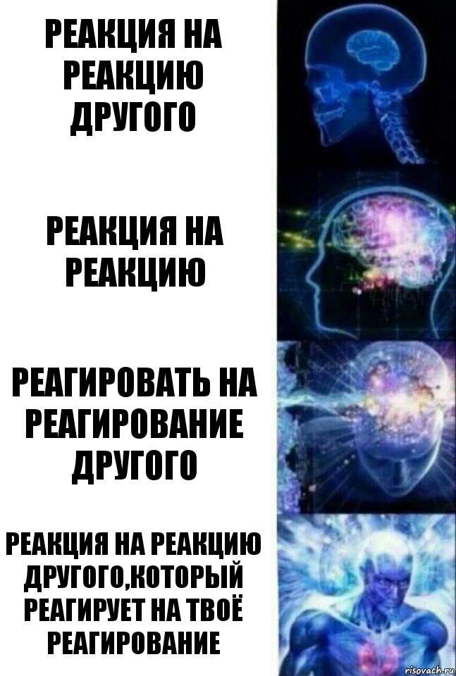 Реакция на реакцию другого реакция на реакцию реагировать на реагирование другого реакция на реакцию другого,который реагирует на твоё реагирование, Комикс  Сверхразум