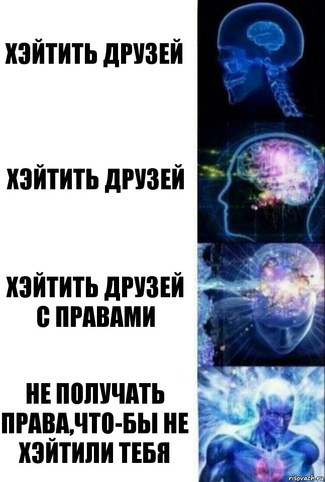 Хэйтить друзей Хэйтить друзей Хэйтить друзей с правами Не получать права,что-бы не хэйтили тебя, Комикс  Сверхразум