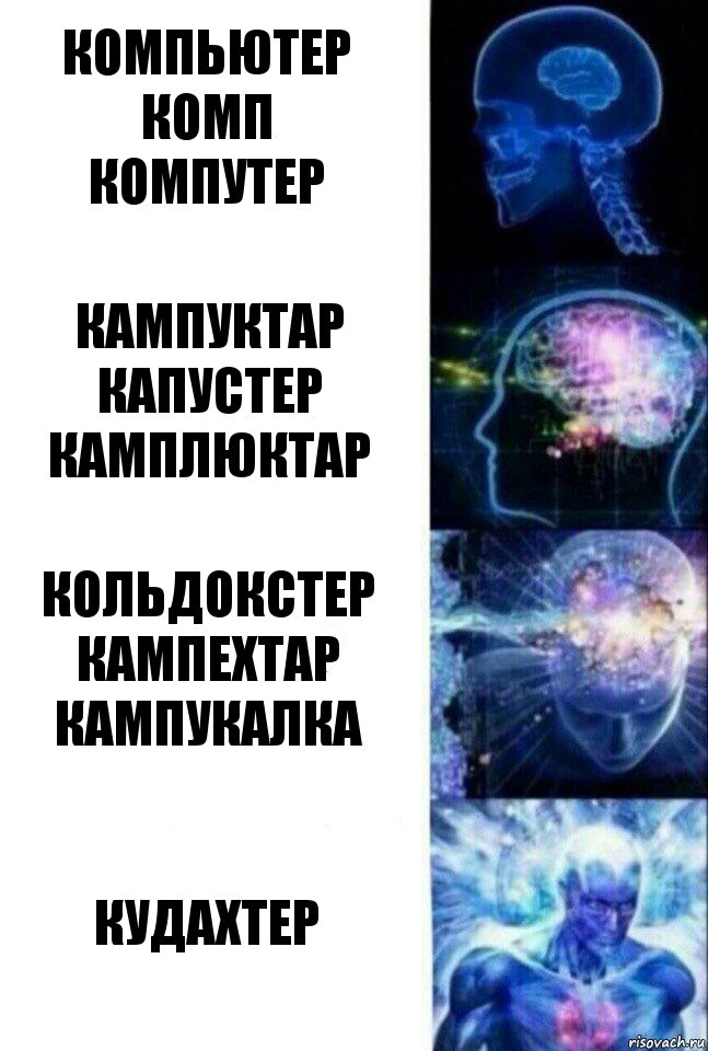 Компьютер
Комп
Компутер Кампуктар
Капустер
Камплюктар Кольдокстер
Кампехтар
Кампукалка Кудахтер, Комикс  Сверхразум