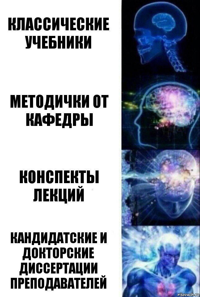 Классические учебники Методички от кафедры Конспекты лекций Кандидатские и докторские диссертации преподавателей, Комикс  Сверхразум