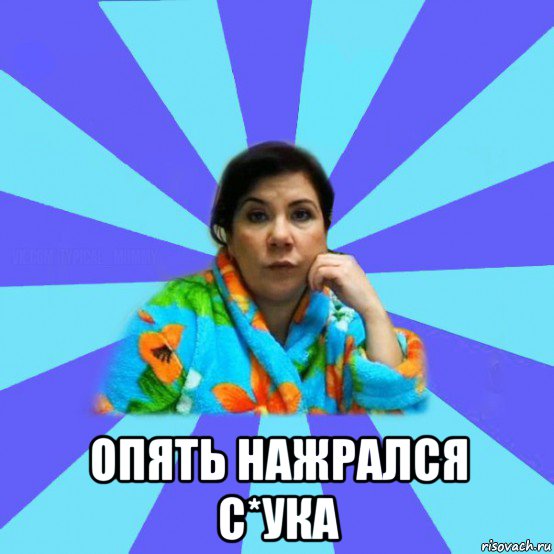  опять нажрался с*ука, Мем типичная мама