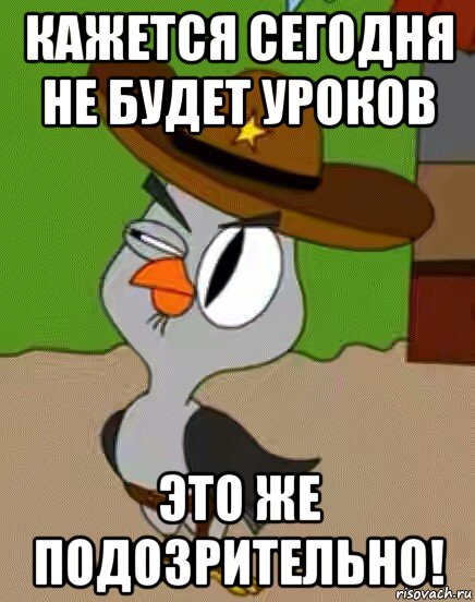 кажется сегодня не будет уроков это же подозрительно!, Мем    Упоротая сова