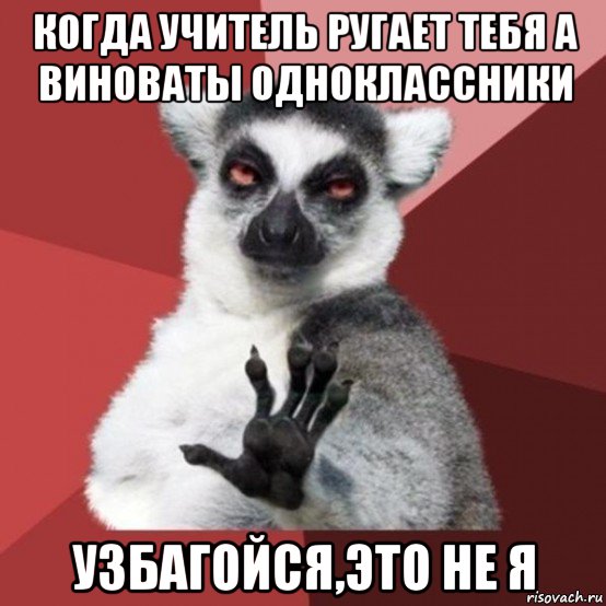 когда учитель ругает тебя а виноваты одноклассники узбагойся,это не я, Мем Узбагойзя