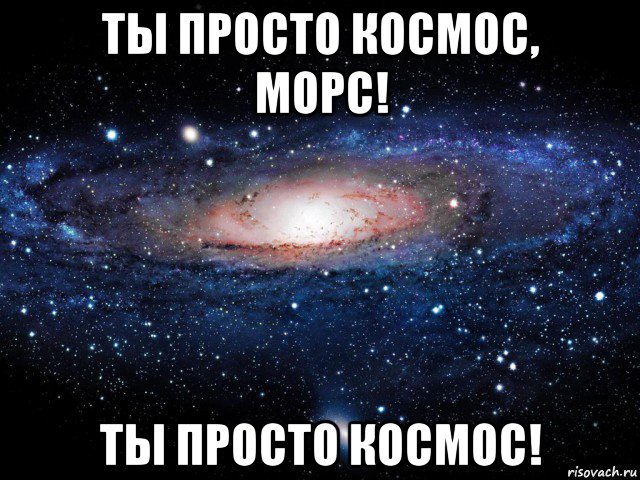 ты просто космос, морс! ты просто космос!