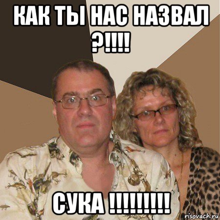 как ты нас назвал ?!!!! сука !!!!!!!!!, Мем  Злые родители