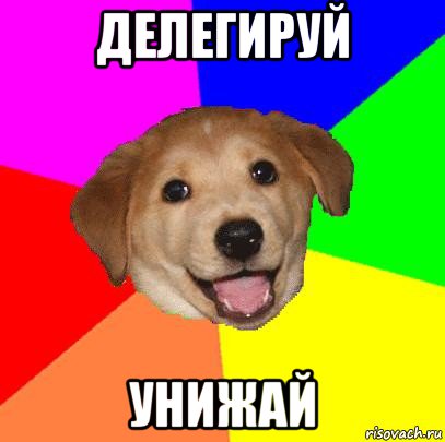 делегируй унижай, Мем Advice Dog