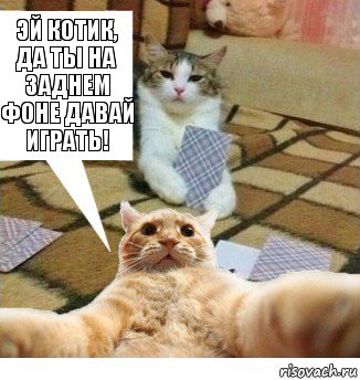 эй котик, да ты на заднем фоне давай играть!