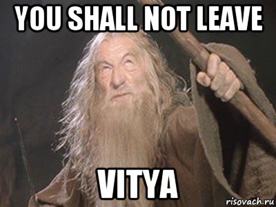 you shall not leave vitya, Мем Гендальф - Ты не пройдешь