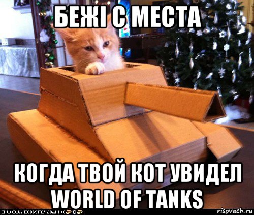 бежi с места когда твой кот увидел world of tanks, Мем Котэ танкист