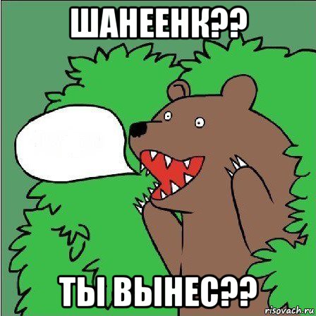 шанеенк?? ты вынес??, Мем Медведь-шлюха