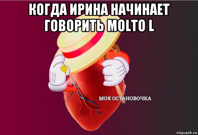 когда ирина начинает говорить molto l , Мем   Моя остановочка