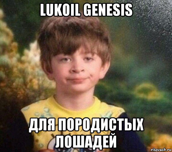 lukoil genesis для породистых лошадей, Мем Недовольный пацан