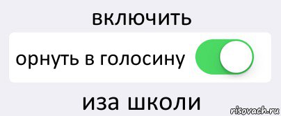 включить орнуть в голосину иза школи, Комикс Переключатель