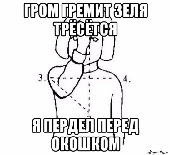 гром гремит зеля трёсётся я пердел перед окошком, Мем  Перекреститься