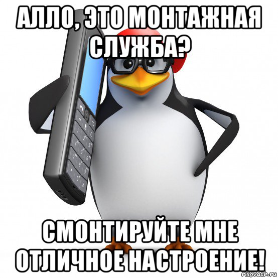 алло, это монтажная служба? смонтируйте мне отличное настроение!