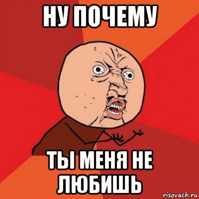 ну почему ты меня не любишь, Мем Почему