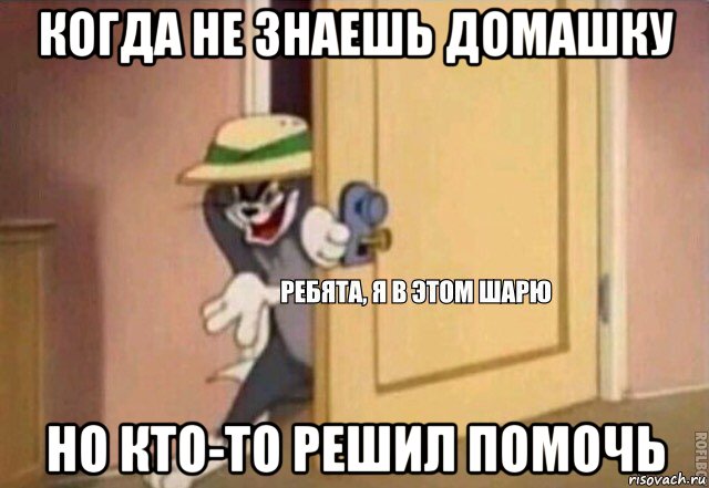 когда не знаешь домашку но кто-то решил помочь, Мем    Ребята я в этом шарю